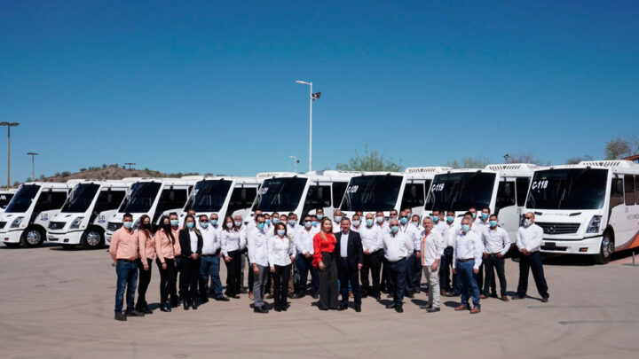 Mercedes-Benz Autobuses y CYTSON movilizan a los Sonorenses: entregan 20 autobuses a MOVIMEX