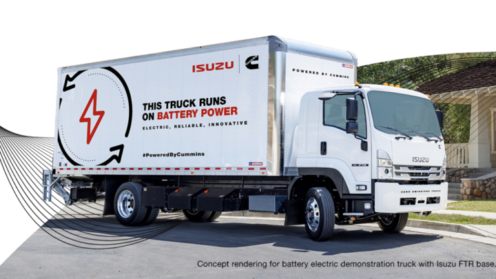 Isuzu y Cummins anuncian colaboración en camiones eléctricos de batería