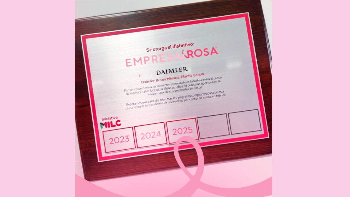 Mercedes-Benz Autobuses, orgullosamente Empresa Rosa